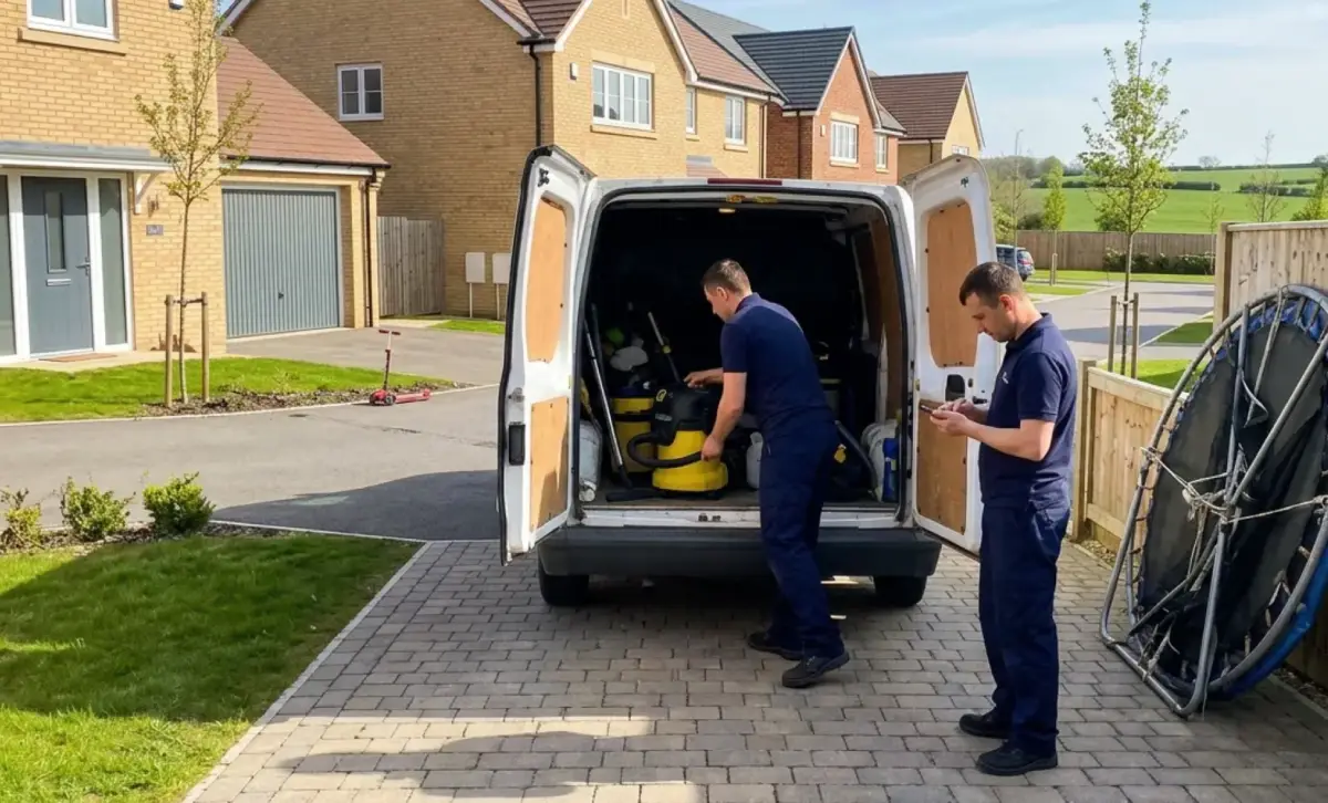 Completed end of tenancy clean at a 4-bed new-build detached house in Chaldon CR3 — John D Wood checkout passed