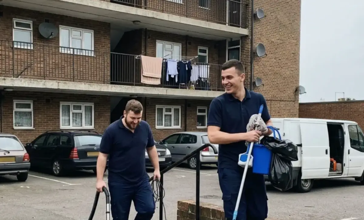 Completed end of tenancy clean at a 2-bed ex-council flat in Slade Green DA8 — Haart checkout passed