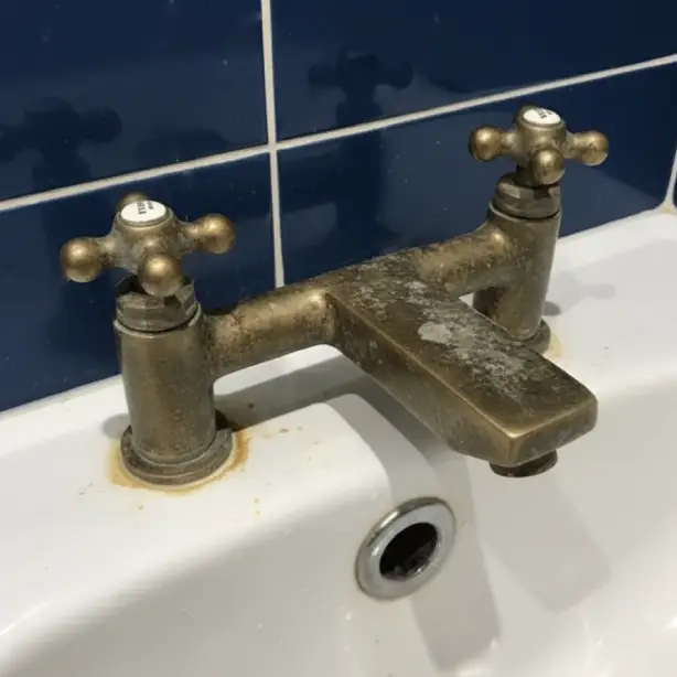 Before Bathroom Descaling